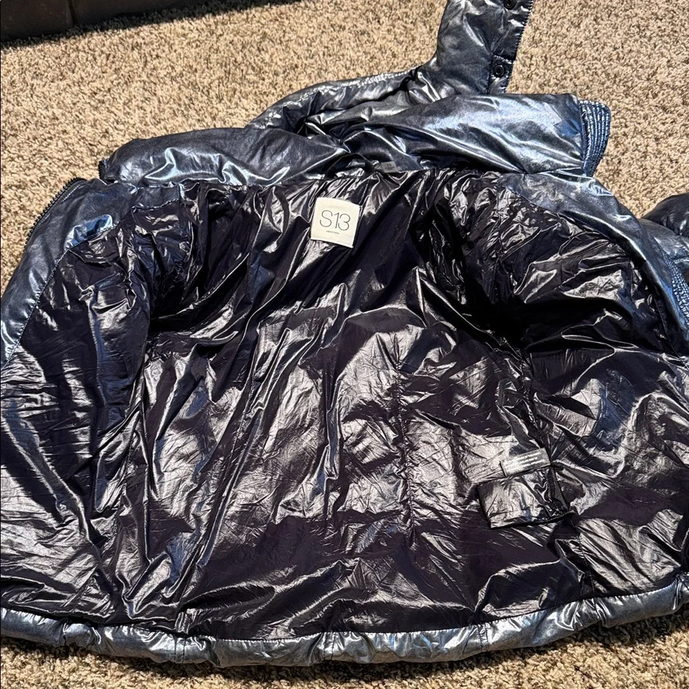 Metallic Kids Puffer Jacket